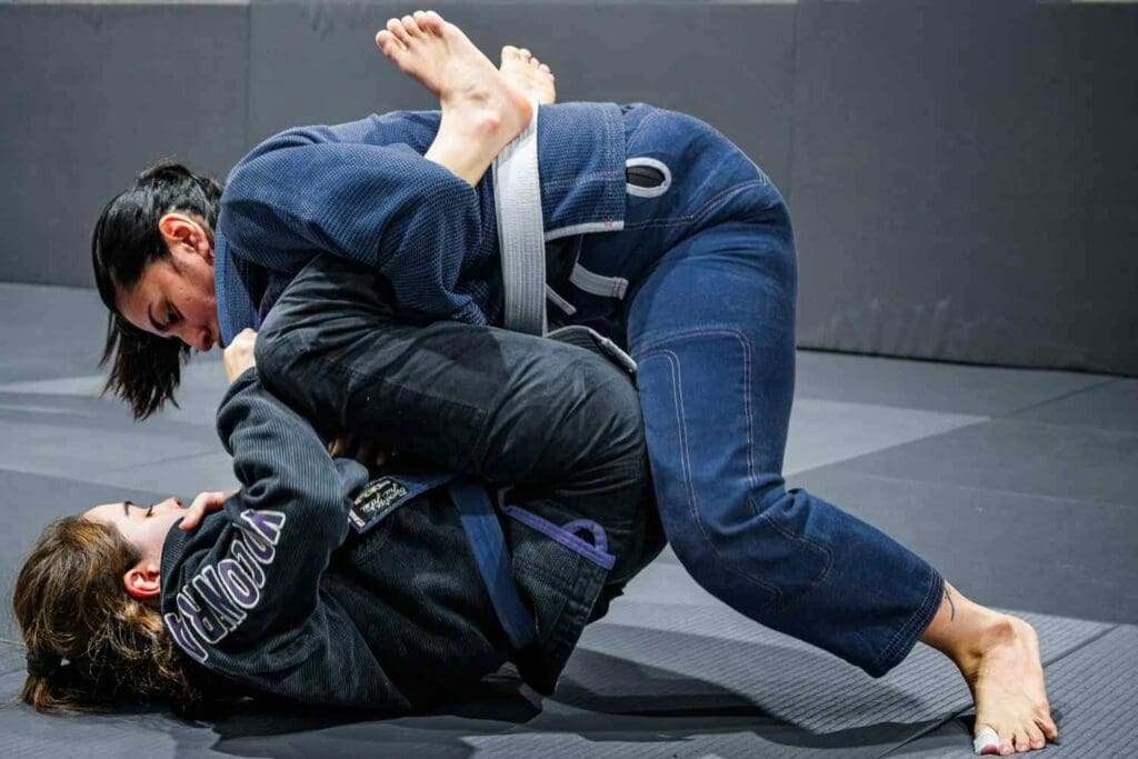 students sparring for adult martial arts class